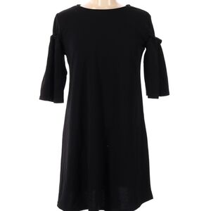 Boohoo black shift dress,bell scrunch  sleeves